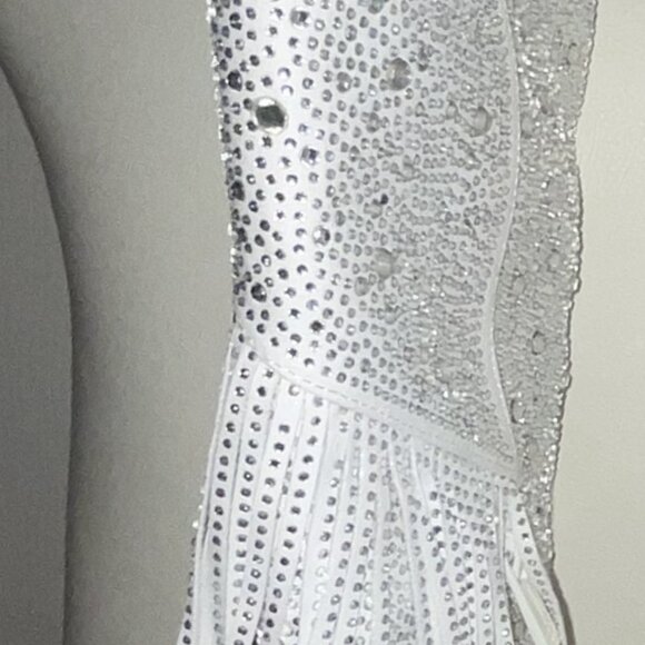 Jessica Simpson Asire2 Rhinestone Embellished Fringe Boots - Picture 5 of 9